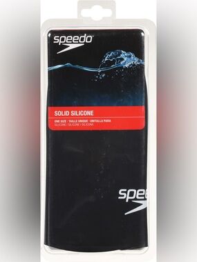 Speedo • NWT Black Silicone Swim Cap